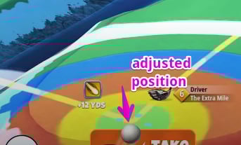 golf clash ring method adjust position