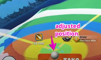 golf clash ring method adjust position