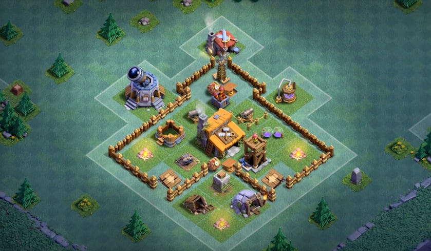 clash of clans builder hall 3 base layout