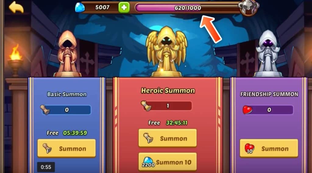 idle heroes 5-star heroes from heroic summon