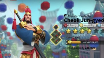 rise of kingdoms cheok jun gyeong best talent build and skill order