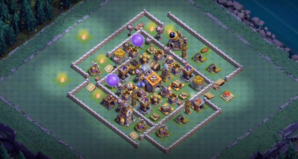 clash of clans 9. seviye köy düzeni en iyi savunma