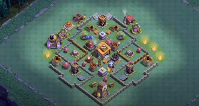 Clash of Clans belediye 6 köy düzeni