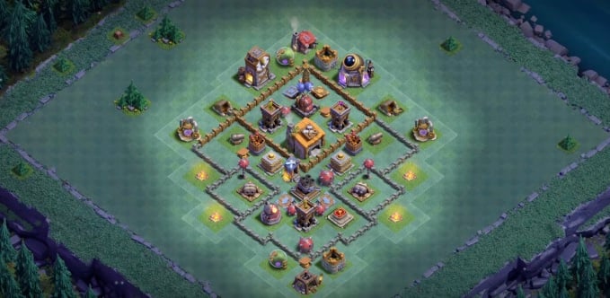 Clash of Clans 6. seviye belediye binası köy düzeni