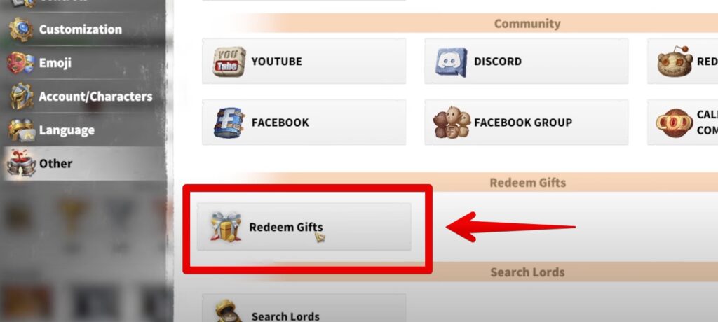 call of dragons how to redeem gifts