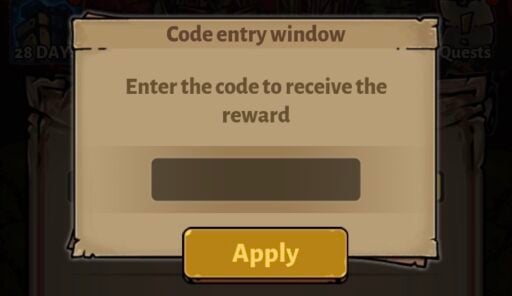 darkest afk enter code