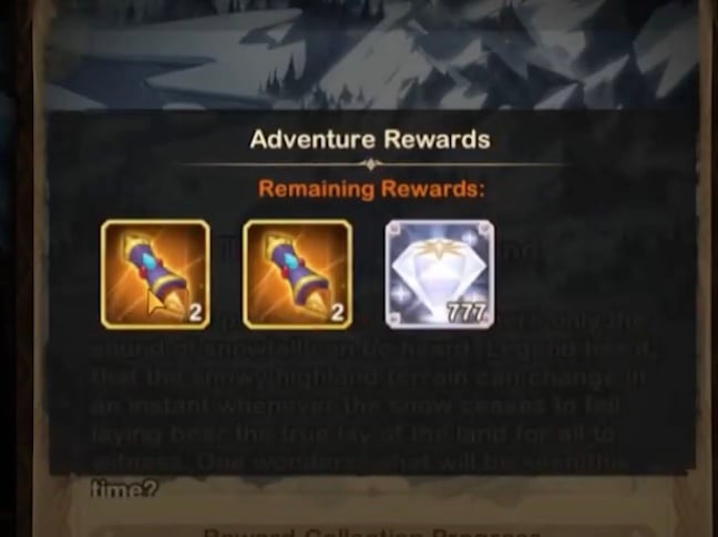 afk arena frozen hinterland rewards