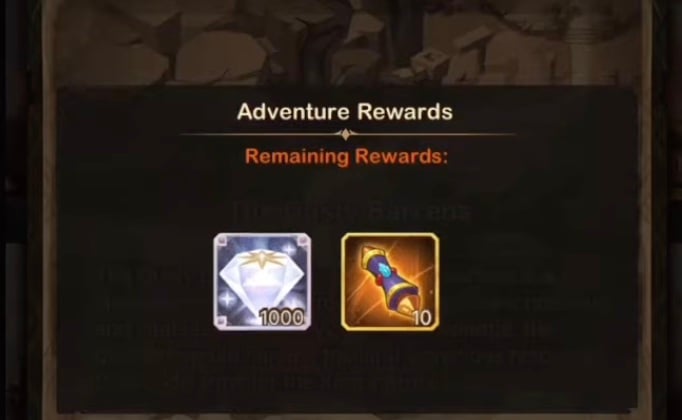 afk arena the dusty barrens rewards