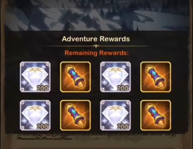 afk arena the frosted expanse rewards