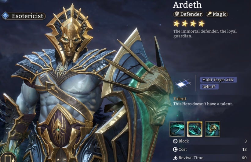 best ardeth build in watcher of realms