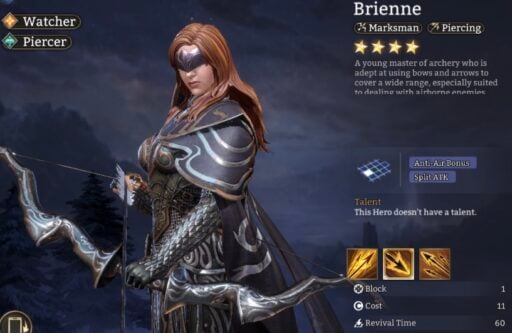 best brienne build in watcher of realms