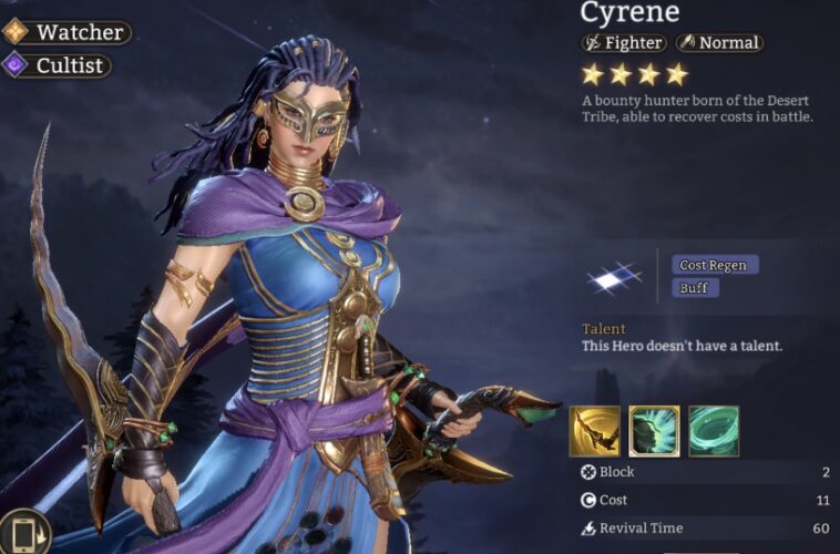 best cyrene build in watcher of realms