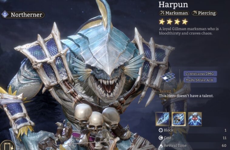 best harpun build in watcher of realms
