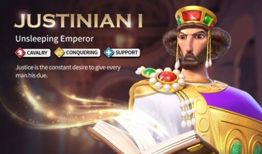 rise of kingdoms best justinian build