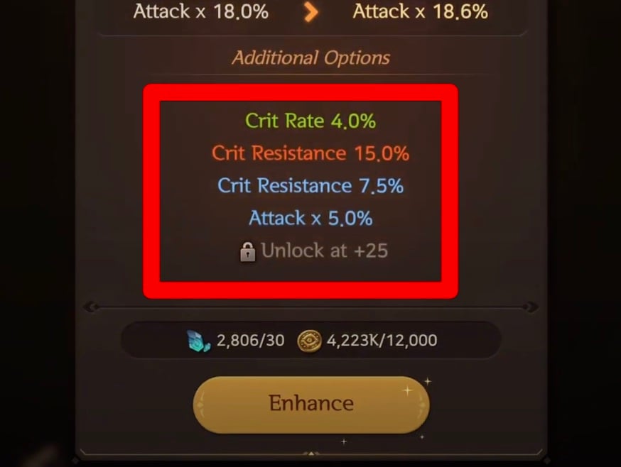 souls enhance rune and substats