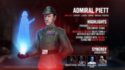 swgoh admiral piett best build