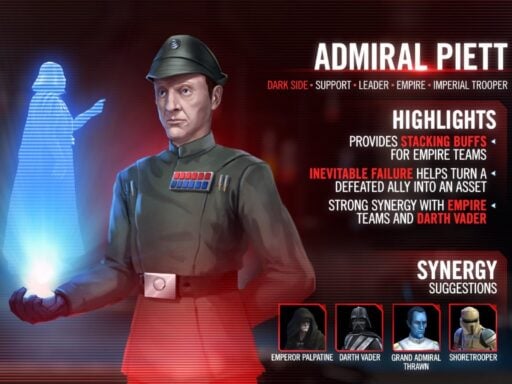 swgoh admiral piett best build