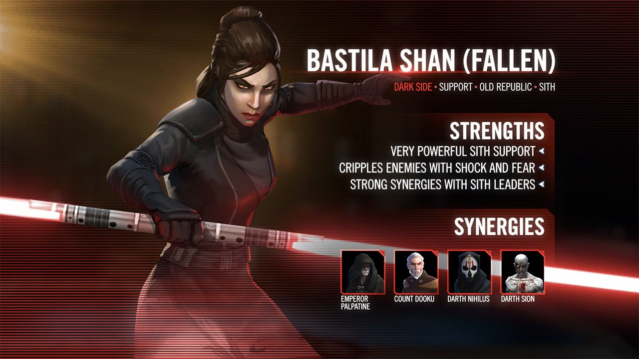 swgoh bastila shan fallen best build