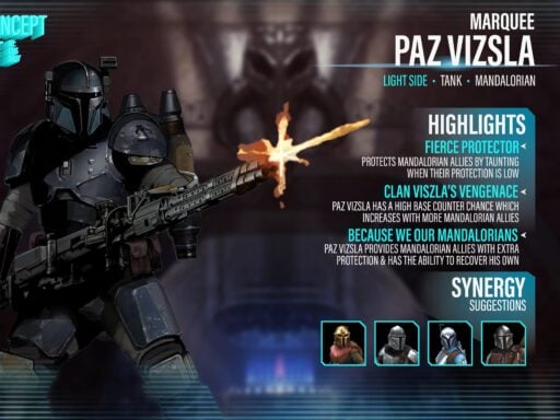 swgoh best paz vizsla mod build