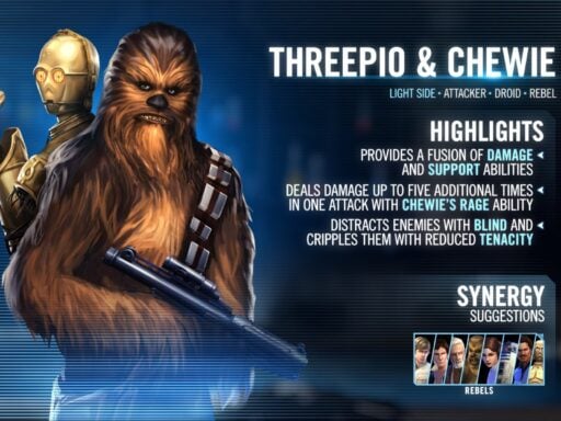 swgoh best threepio cheewie build