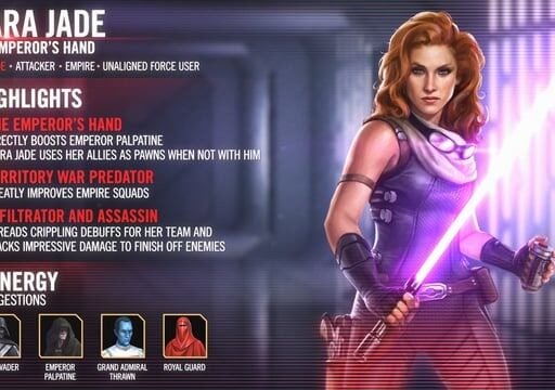 swgoh mara jade best build