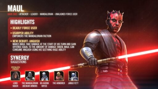 swgoh maul best build