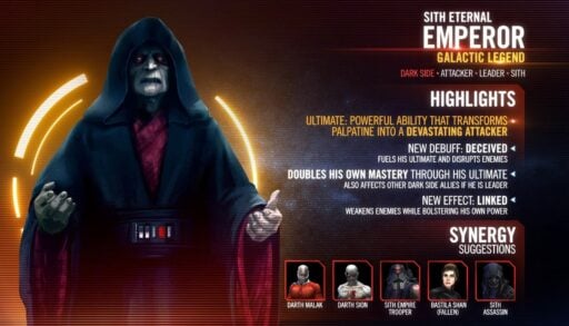 swgoh sith eternal emperor best build