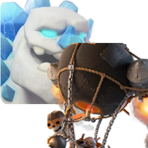 ice golem + rocket balloon
