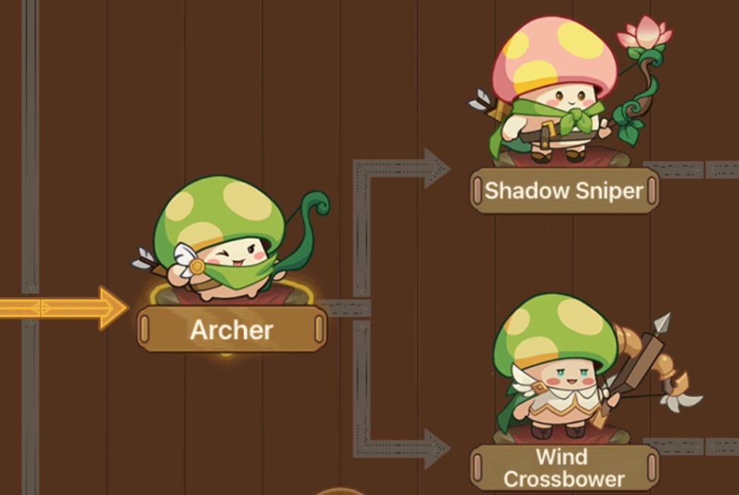 legend of mushroom first archer class selection