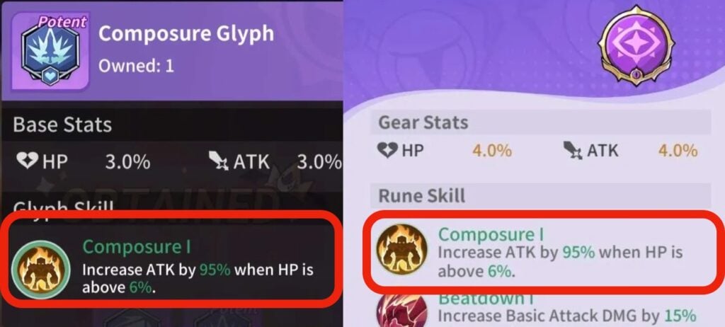 monster never cry rune vs glyph skill