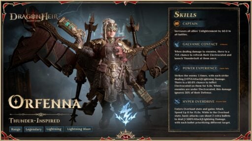 dragonheir best orfenna build