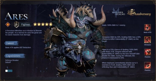 watcher of realms best ares build