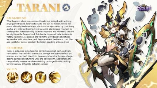 monster never cry best tarani build