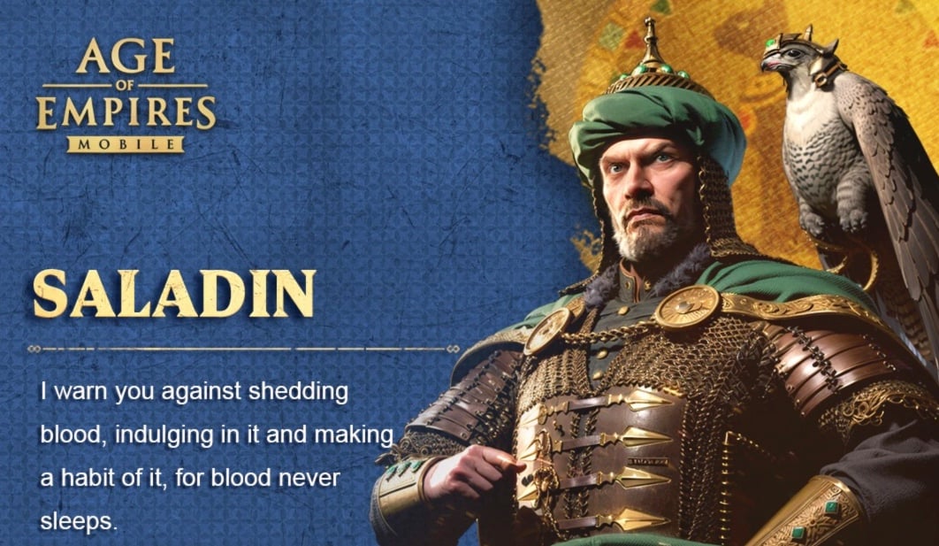 age of empires mobile best saladin build