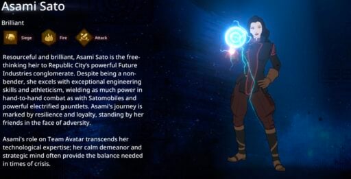 avatar realms collide best asami sato build