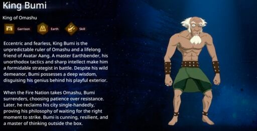 avatar realms collide best king bumi build