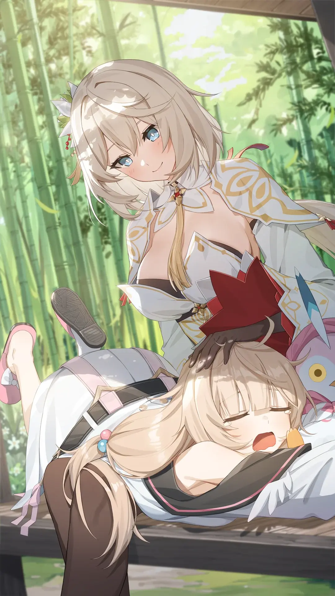 A White Moon Shines With the Suns Warmth