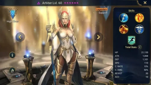 raid shadow legends best arbiter build