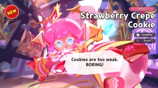 strawberry crepe cookie build