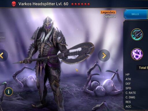 raid shadow legends best varkos headsplitter build