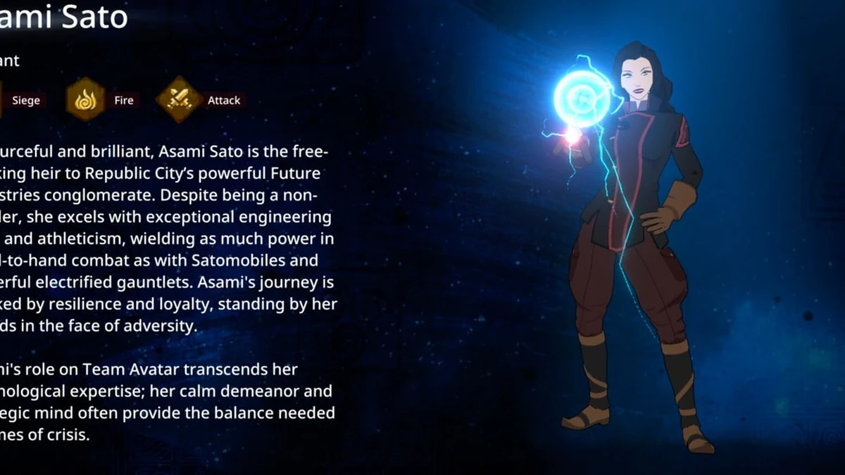 avatar realms collide best asami sato build