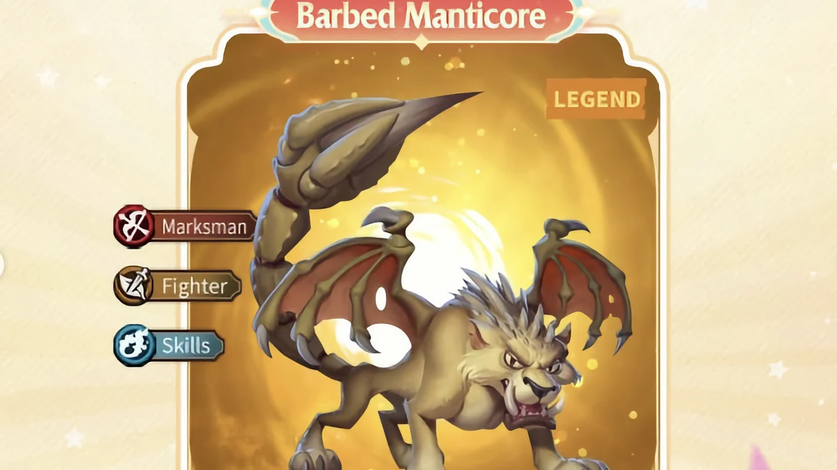 call of dragons best barbed manticore build