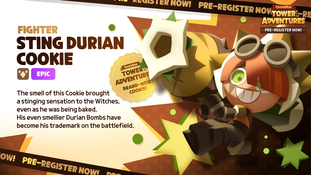 cookierun tower of adventures best sting durian cookie build
