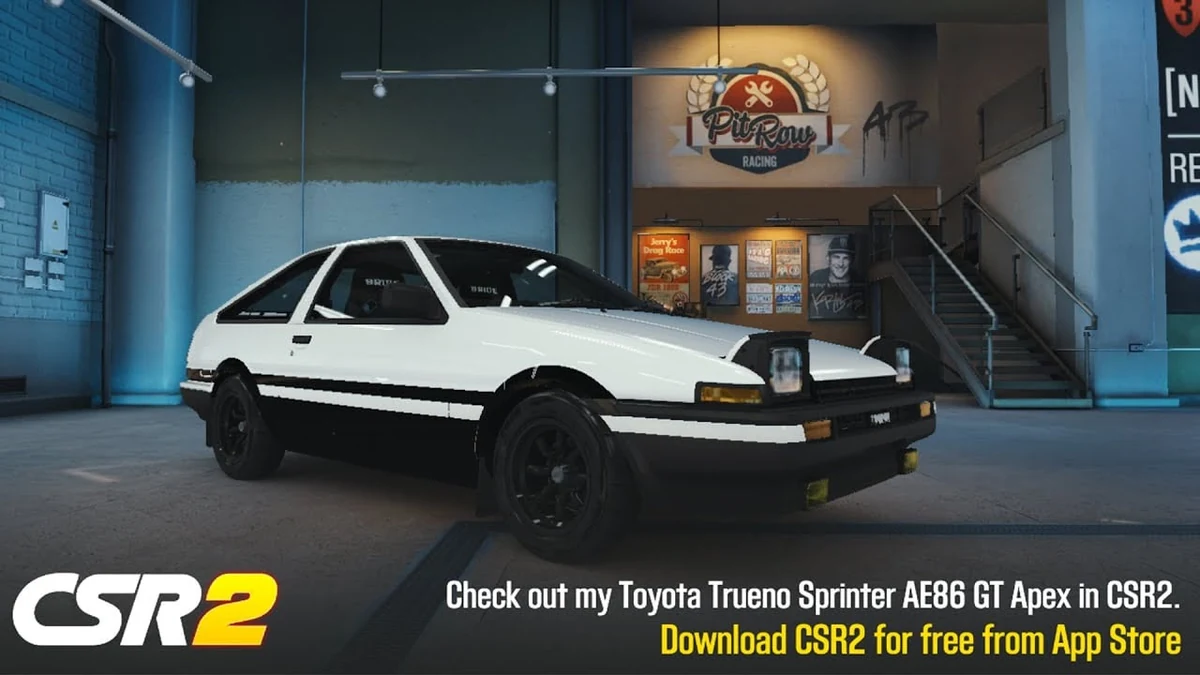 csr2 Toyota Trueno Sprinter AE86GT Apex tune and shift pattern