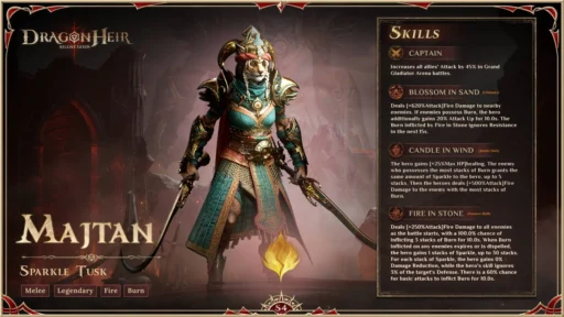 dragonheir best majtan build