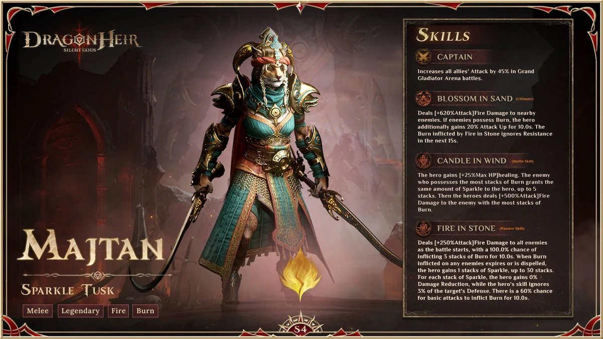 dragonheir best majtan build