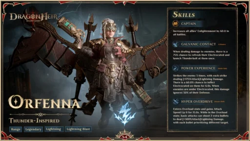 dragonheir best orfenna build
