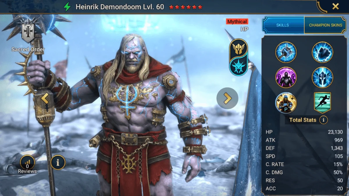 raid shadow legend best heinrik demondoom alt build