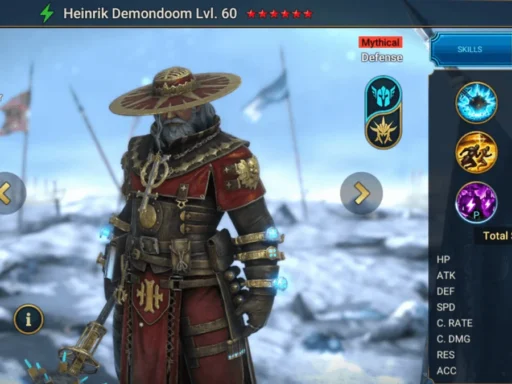 raid shadow legend best heinrik demondoom base build