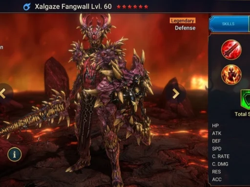 raid shadow legend best xalgaze fangwall build